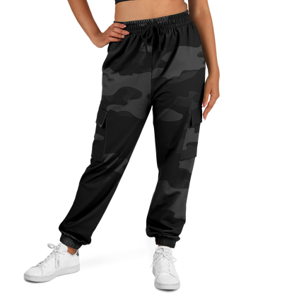 Camo Cargo Pants | Unisex | Black Camouflage