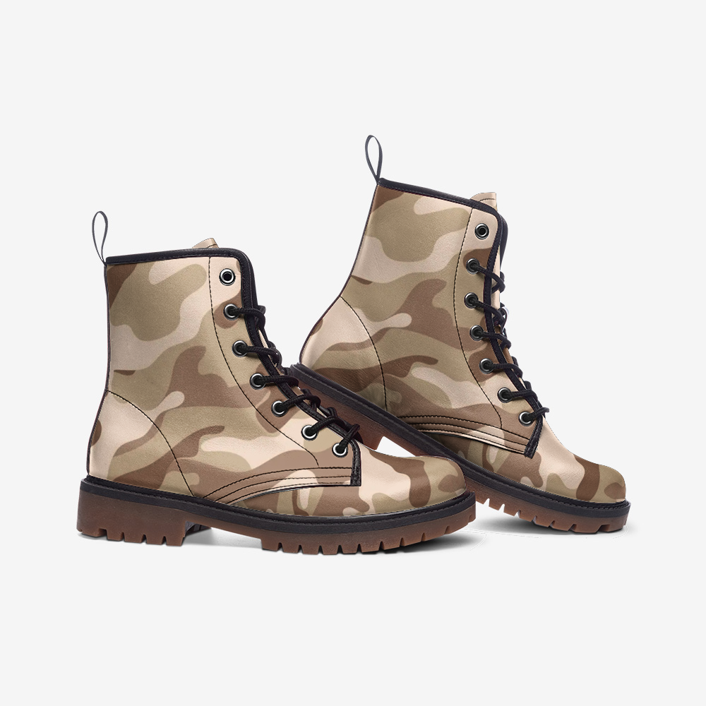 Camo Boots | Leather Camouflage in Desert Brown