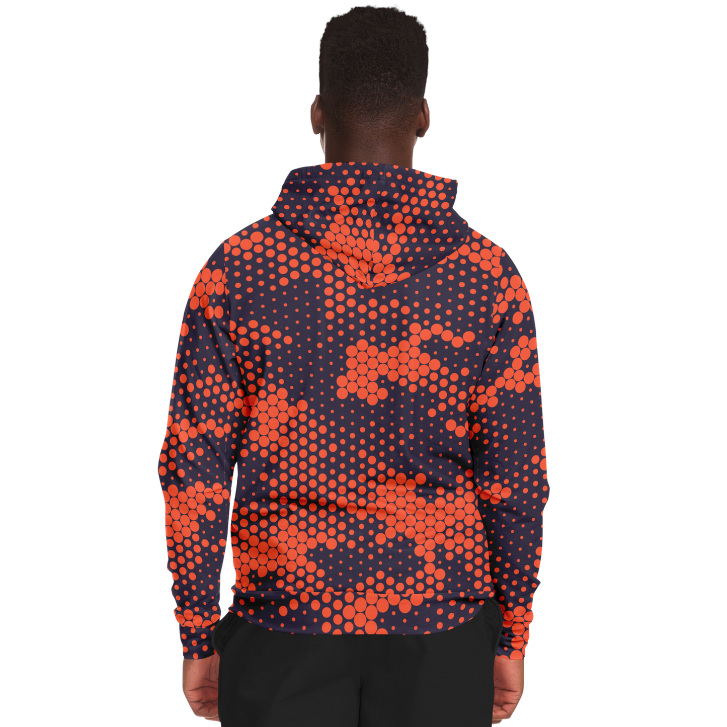 Zip-Up Hoodie | Orange & Blue Digital Camouflage