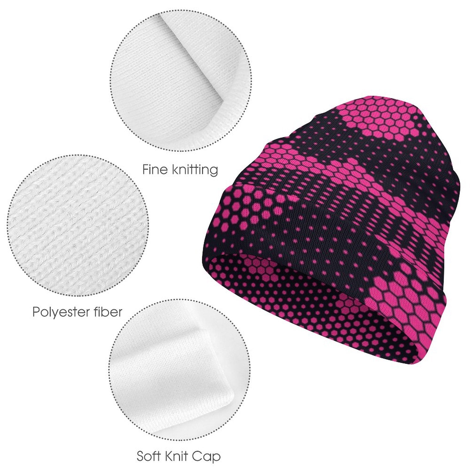 Camo Beanie | Pink Digital Camouflage