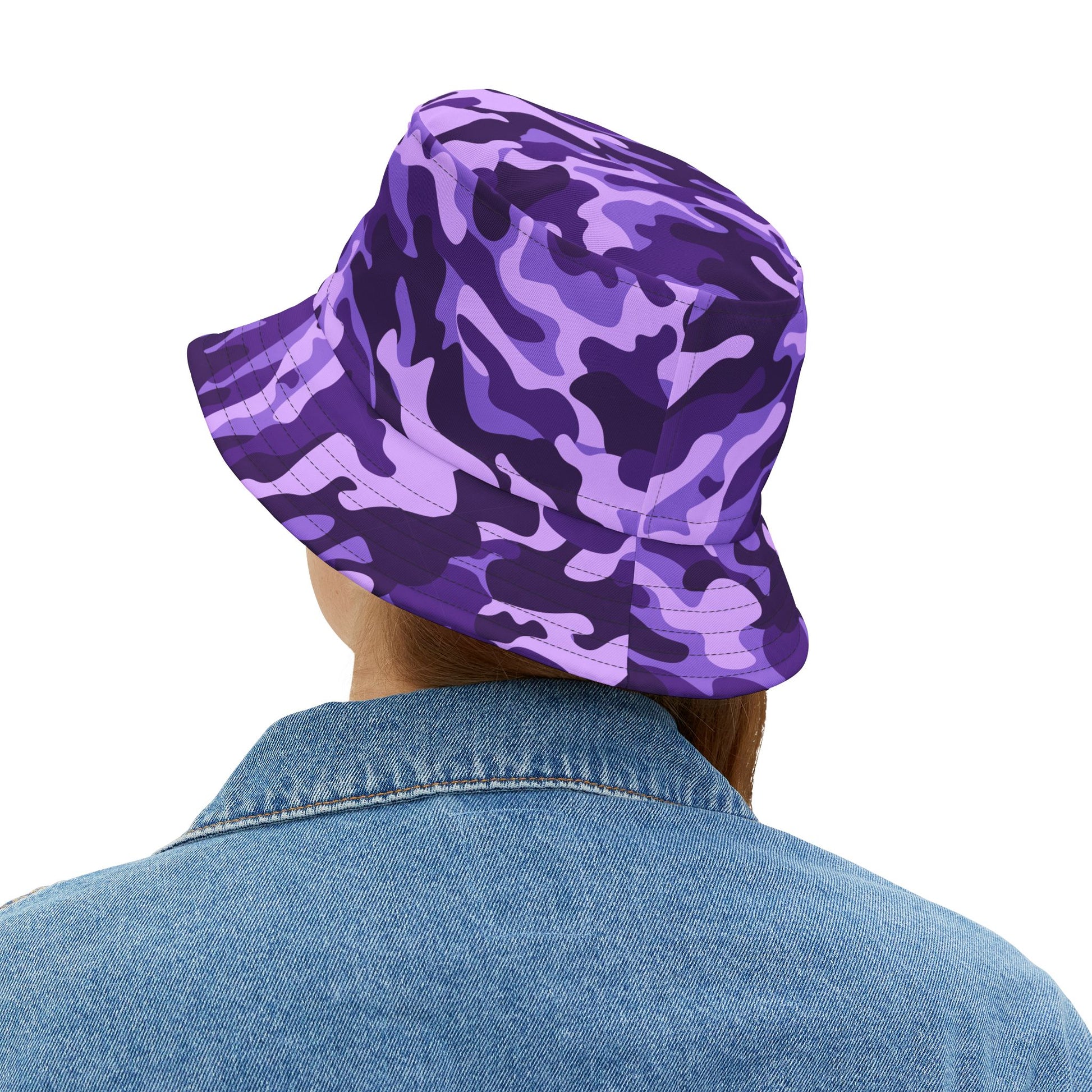 Camo Bucket Hat | Purple, Blue, and Mauve Camouflage