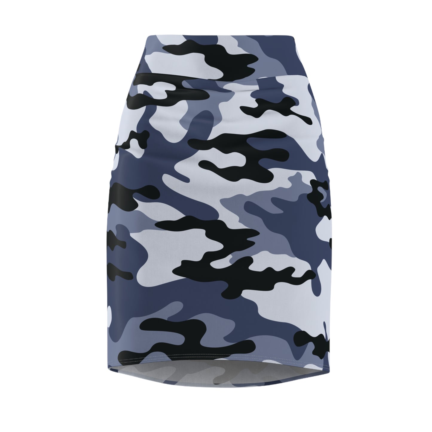 Camo Mini Skirt | Pencil Cut | Light Blue