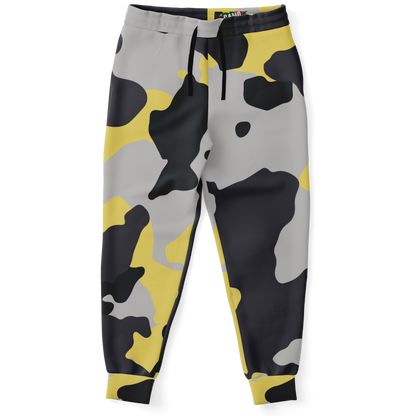 Camo Joggers | Unisex | Yellow, Black & Silver Camouflage