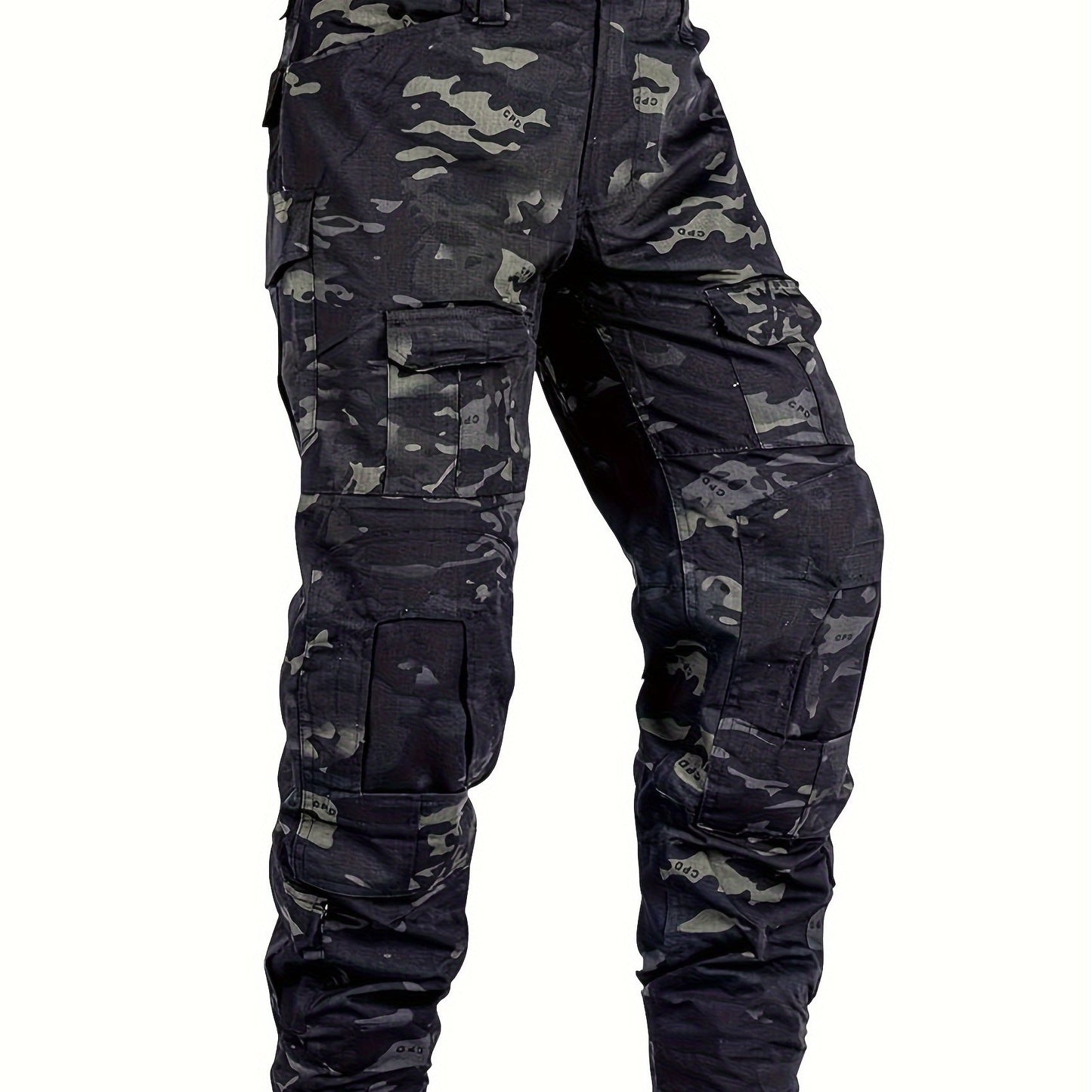 Men's Tactical Camo Cargo Pants | Non-Stretch | Black Khaki