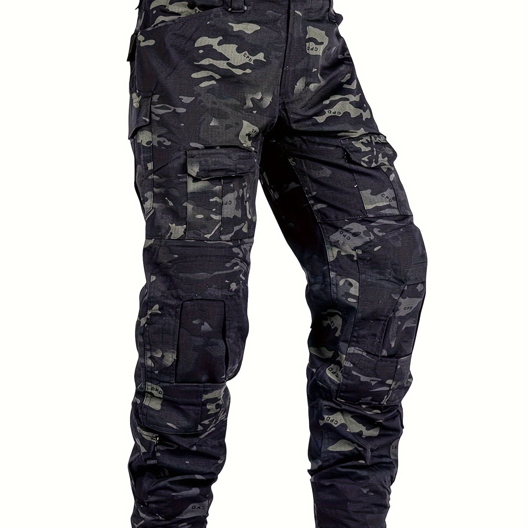 Men's Tactical Camo Cargo Pants | Non-Stretch | Black Khaki