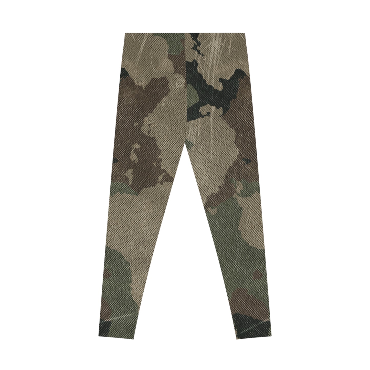 Dirty Brown Camo Leggings For Women | Mid Waist Fit