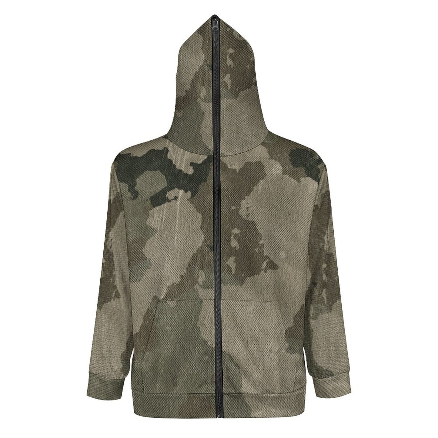 Zip up Camo Hoodie | Dirty Old Brown Camouflage