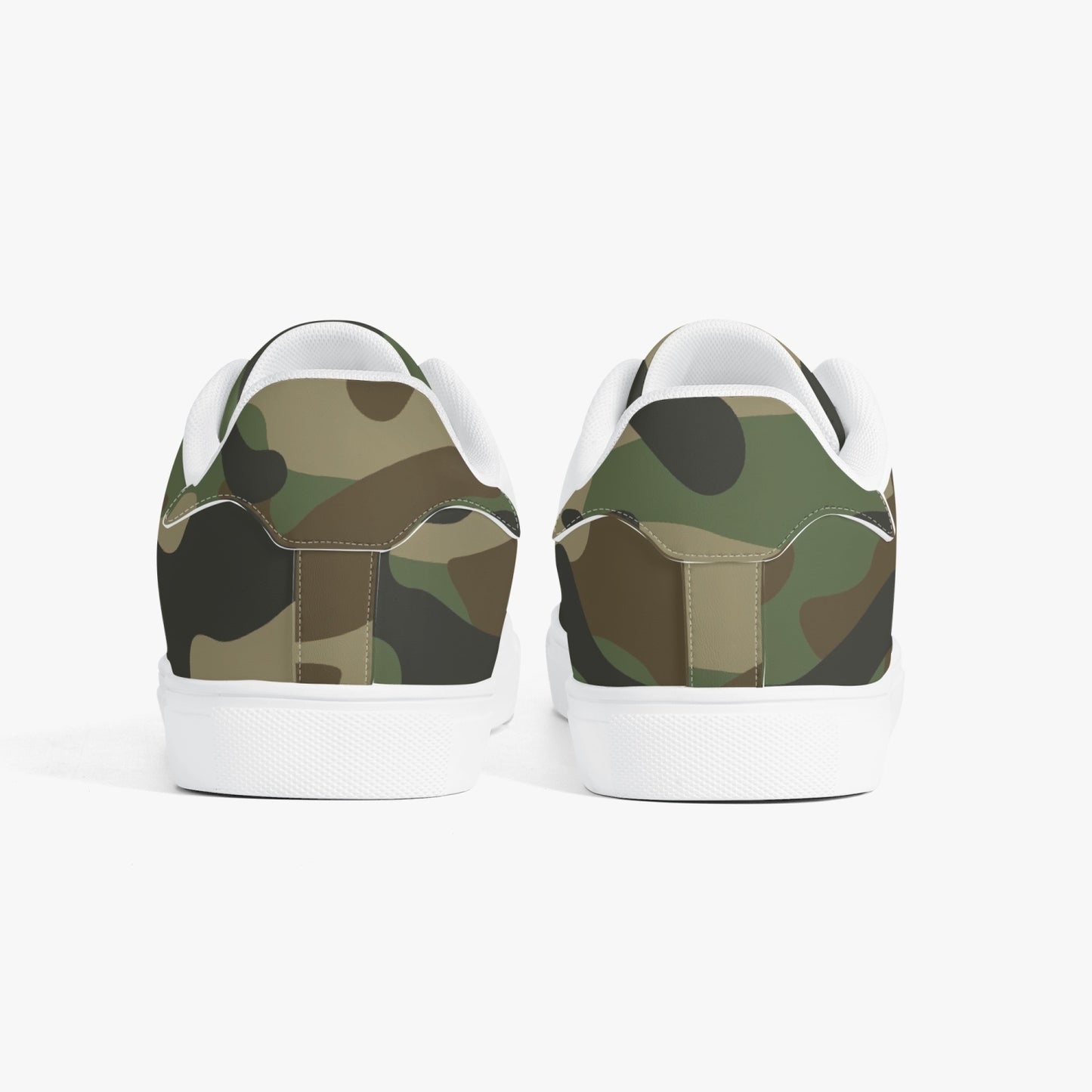 Camo Sneakers | Classic Low-Top Leather | Military Brown