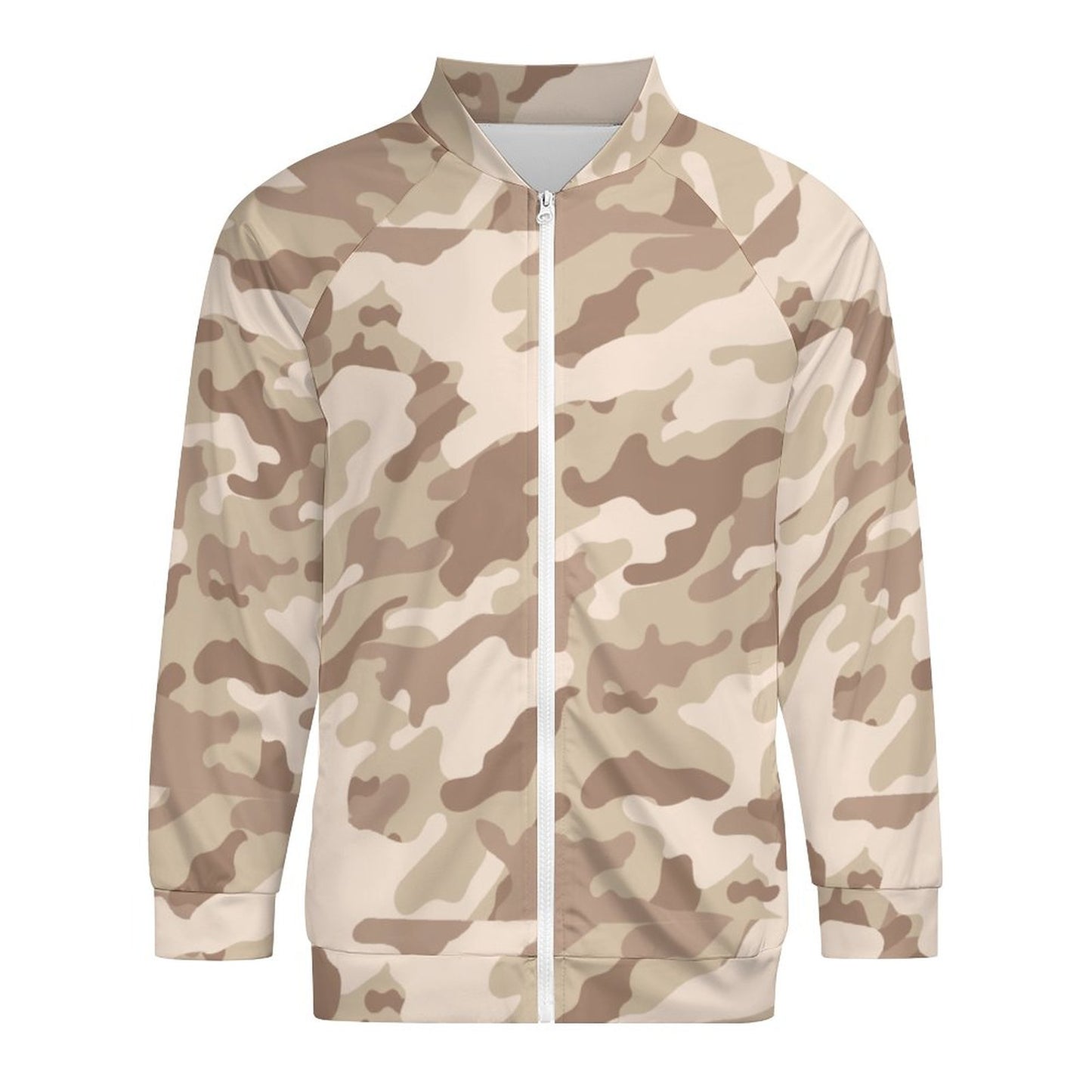 Camo Shirt | Raglan Zip-up | Desert Brown