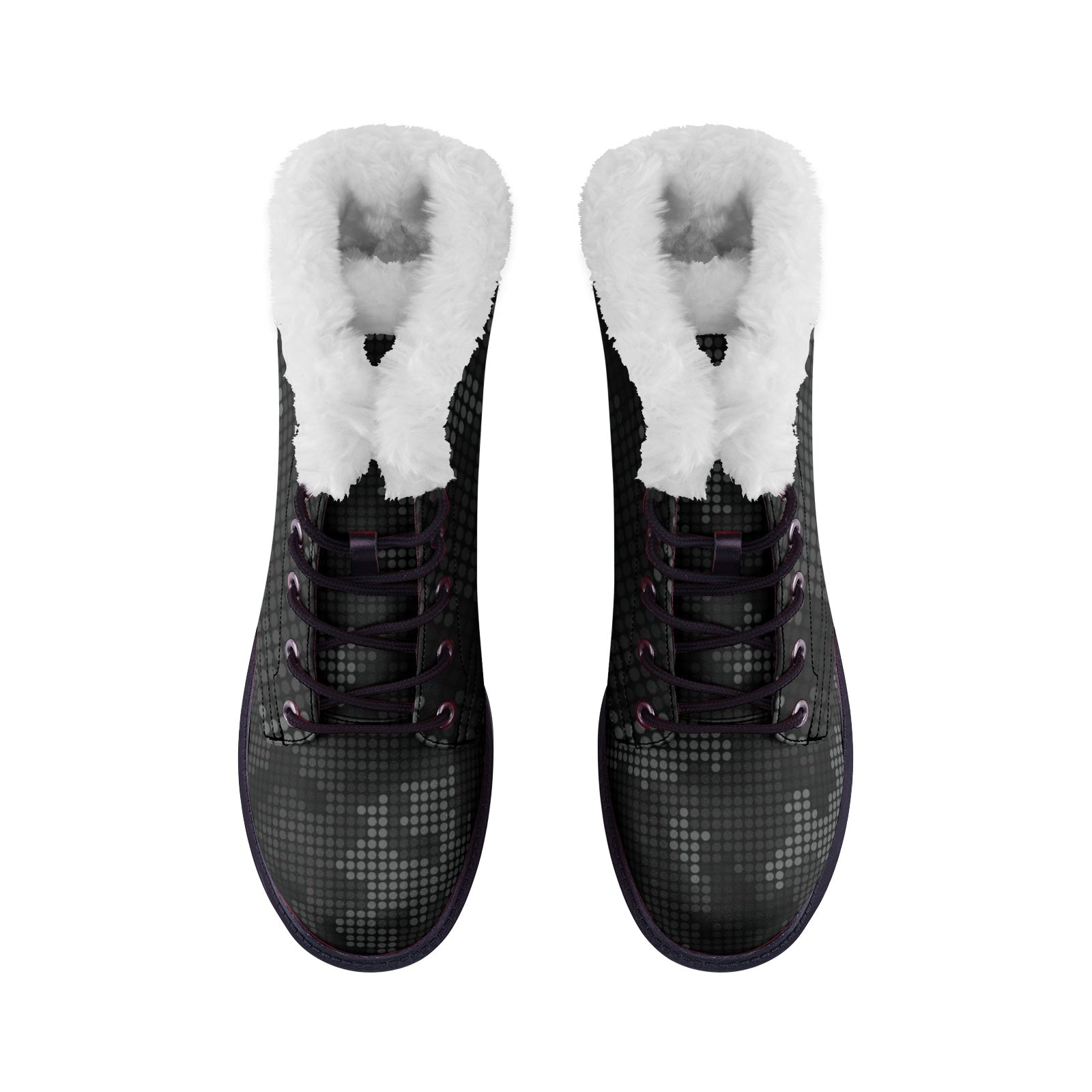 Snow Camo Boots | Stylish Black Pixel Camouflage