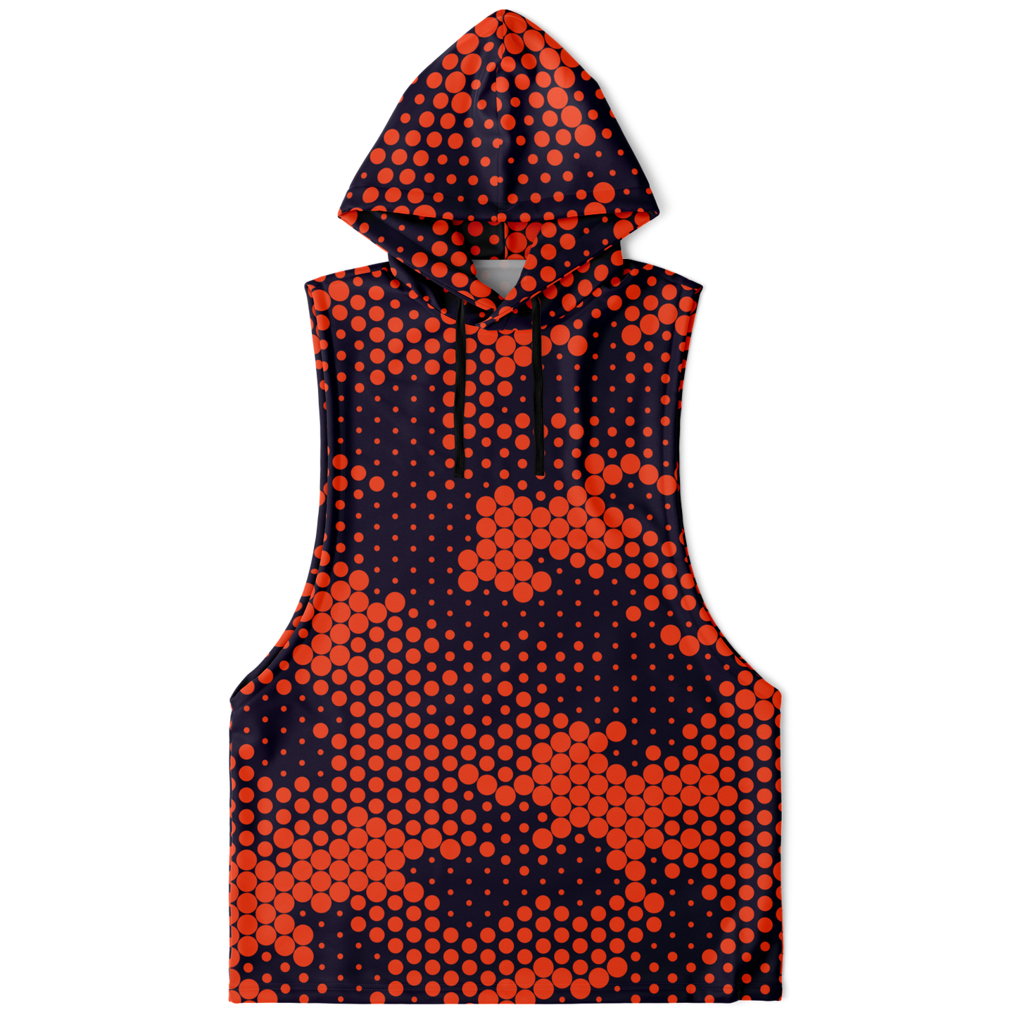 Sleeveless Hoodie | Orange & Blue Digital Camouflage