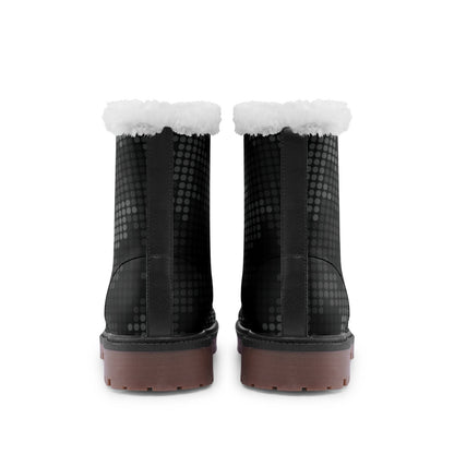 Snow Camo Boots | Stylish Black Pixel Camouflage