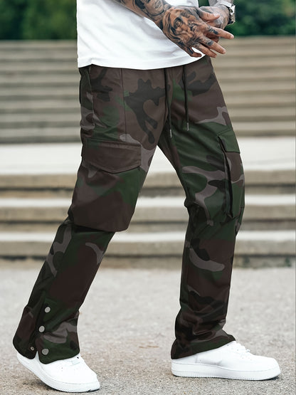 Men's Camouflage Overalls | Street Style in Green / Gray