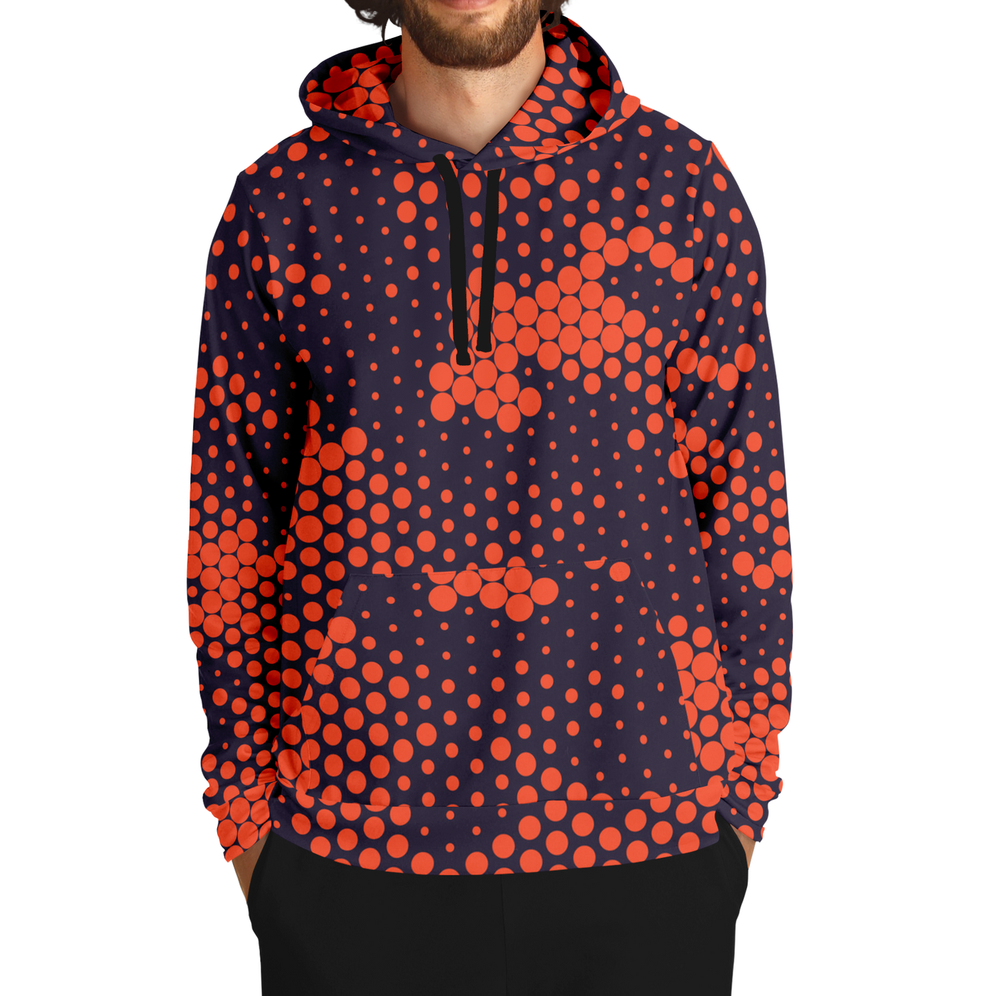 Camo Hoodie | Orange & Blue Digital Dotted Camouflage