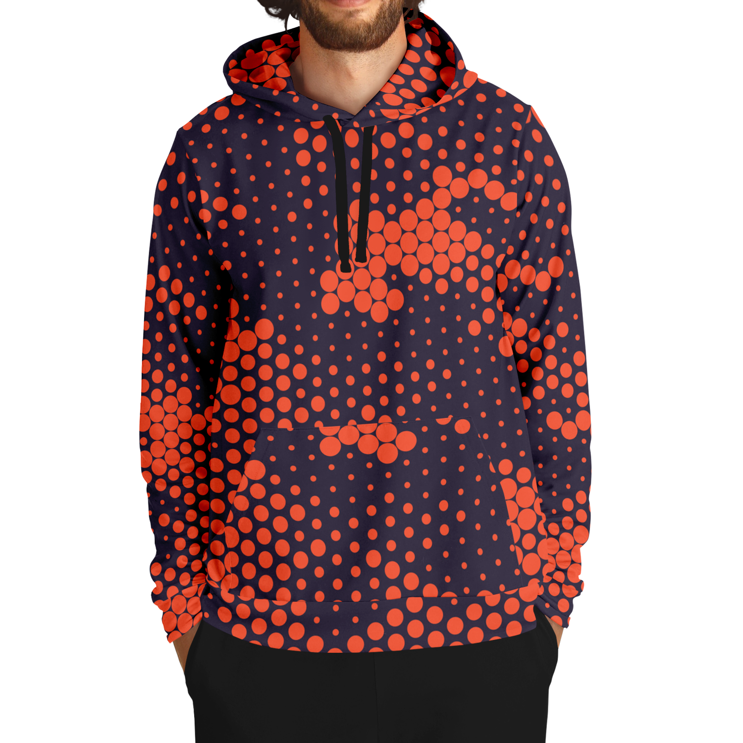 Camo Hoodie | Orange & Blue Digital Dotted Camouflage