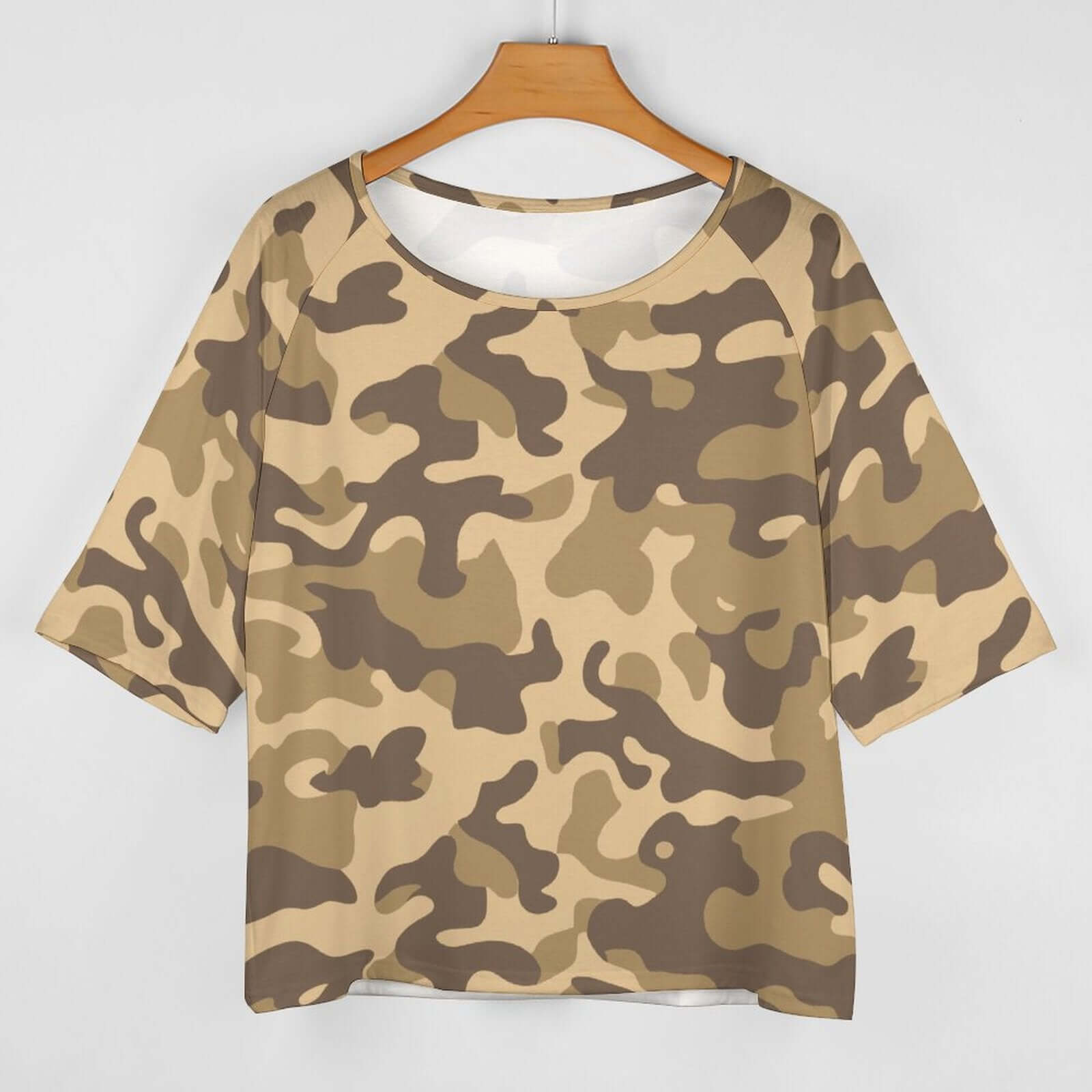 Off The Shoulder Top | Khaki Camo Shirt