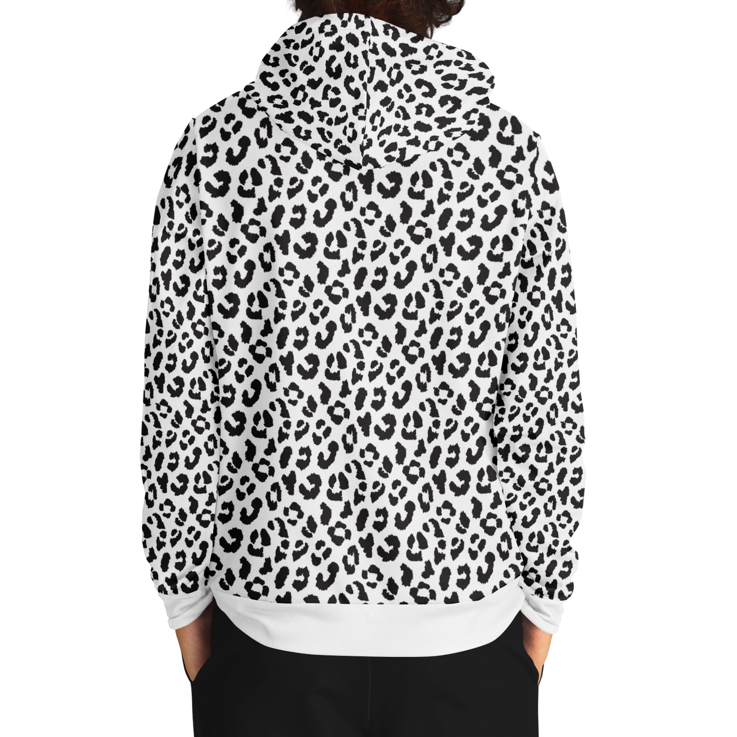 Leopard Hoodie | Black and White Pattern | Unisex