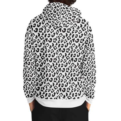 Leopard Hoodie | Black and White Pattern | Unisex