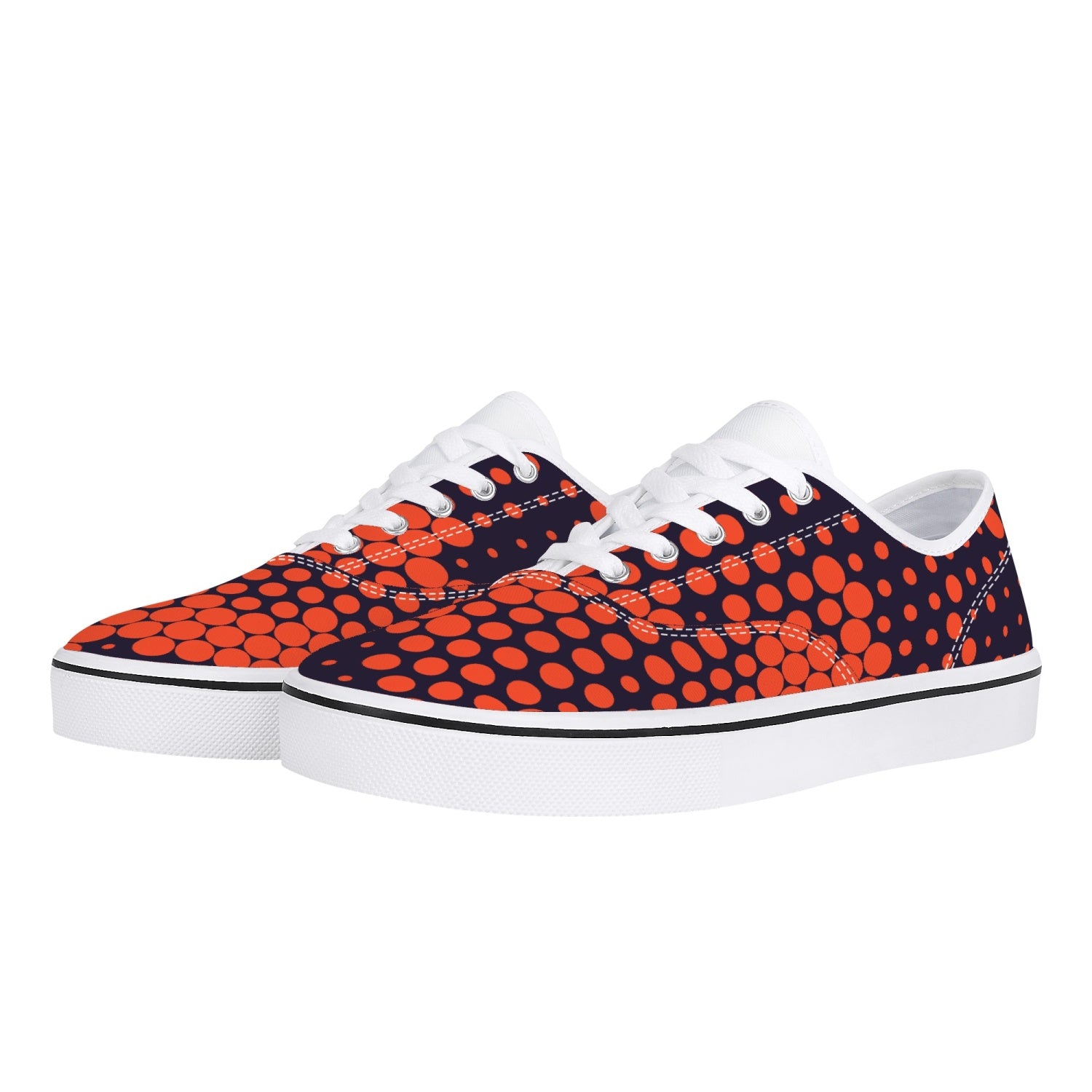 Camo Skate Shoes | Orange & Blue Digital Camouflage