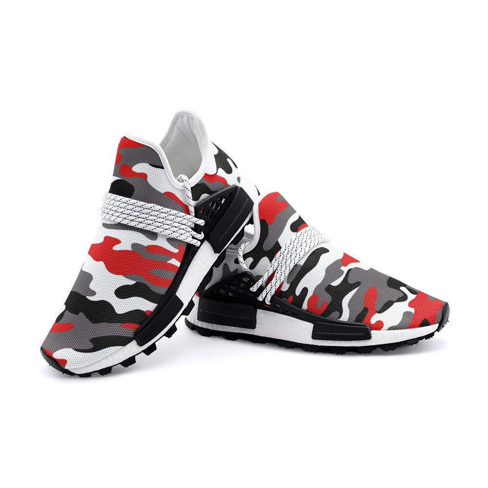 Lightweight Camo Sneakers | Red, Black, and White