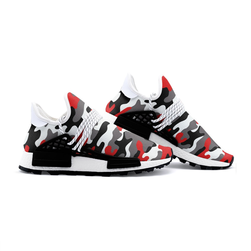 Lightweight Camo Sneakers | Red, Black, and White