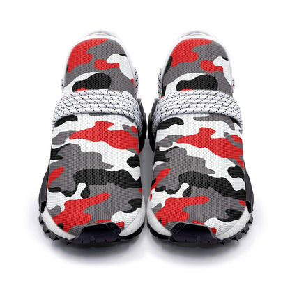 Lightweight Camo Sneakers | Red, Black, and White