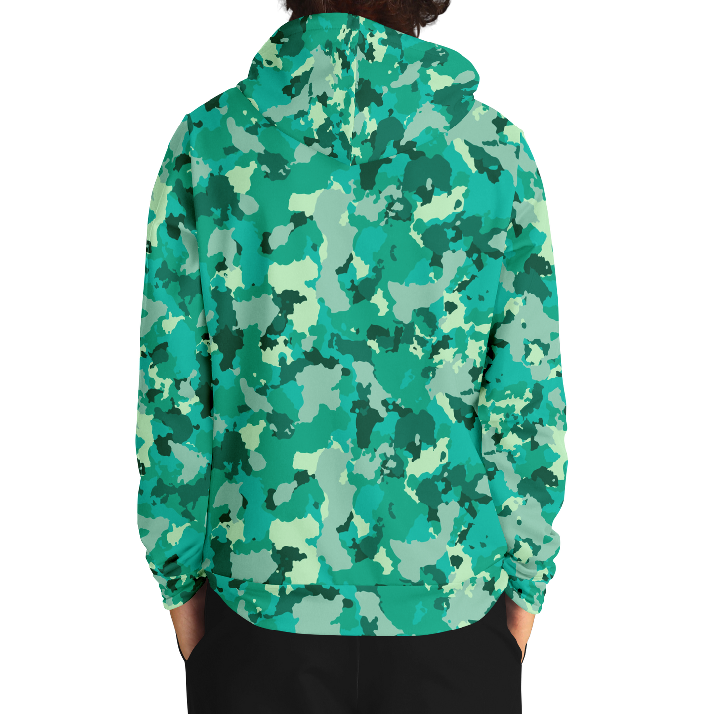 Cyan Green Camo Hoodie | Military Camouflage