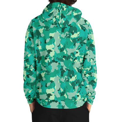 Cyan Green Camo Hoodie | Military Camouflage