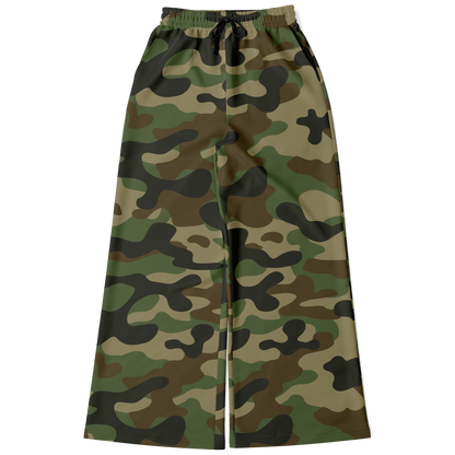 Camo Wide Leg Pants | Military Brown Camouflage