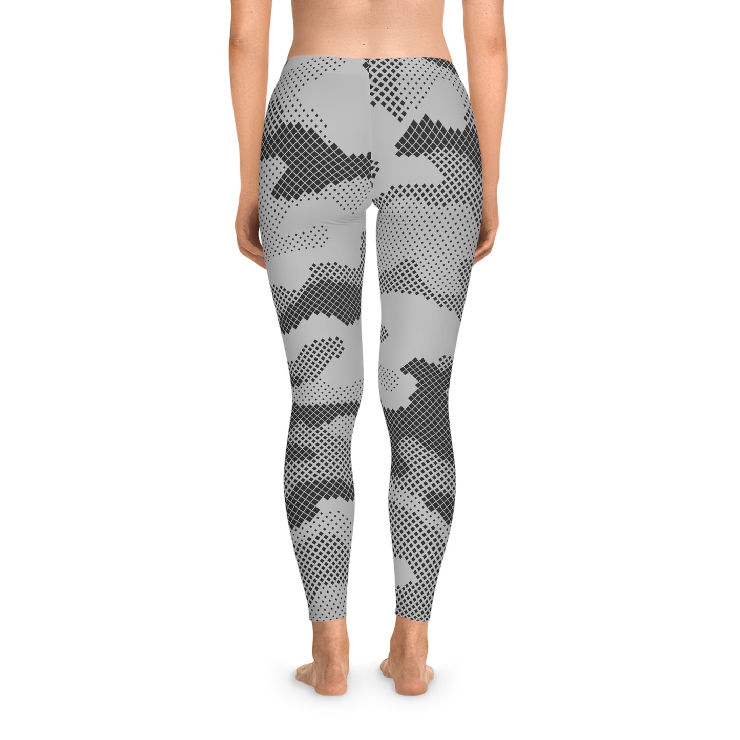 Grey Camo Leggings For Women | Mid Waist Fit