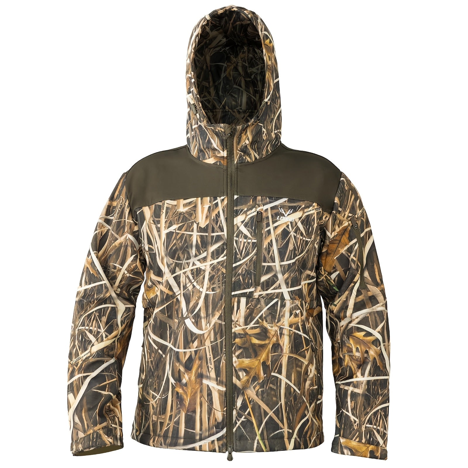 Men's Camo Jacket | Dark Brown | Hooded Outdoor Gear