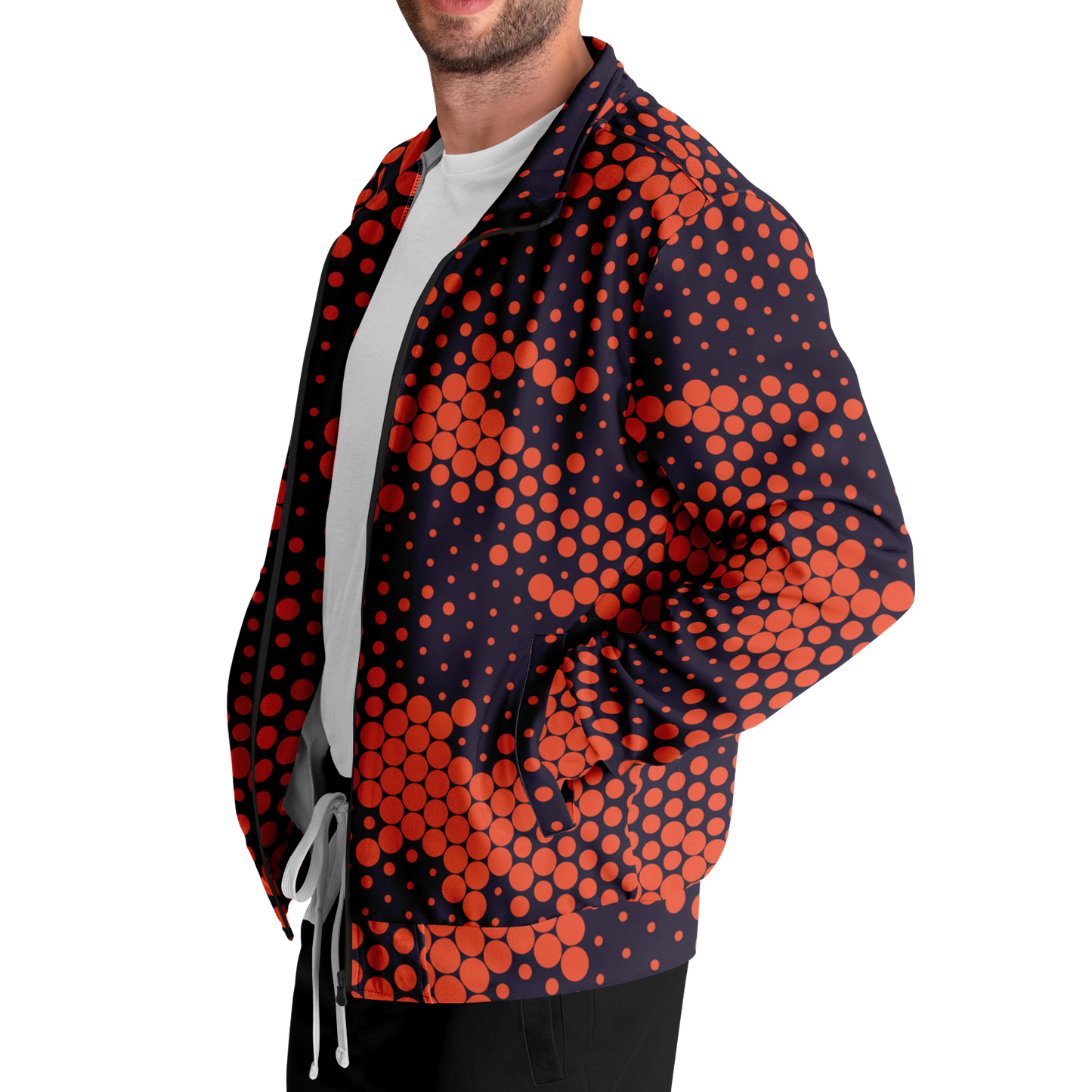 Camo Track Jacket | Orange & Blue Digital Camouflage