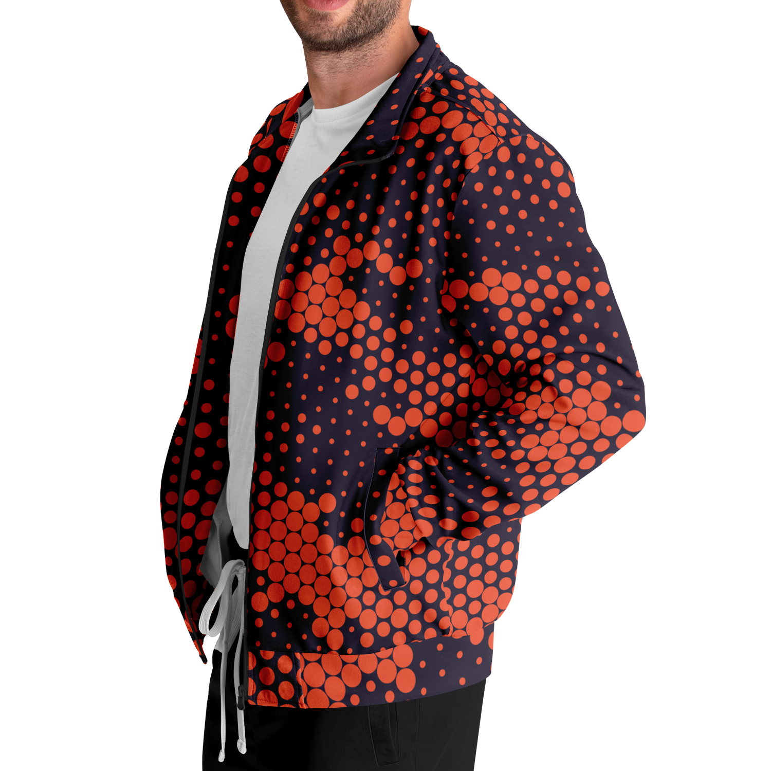 Camo Track Jacket | Orange & Blue Digital Camouflage