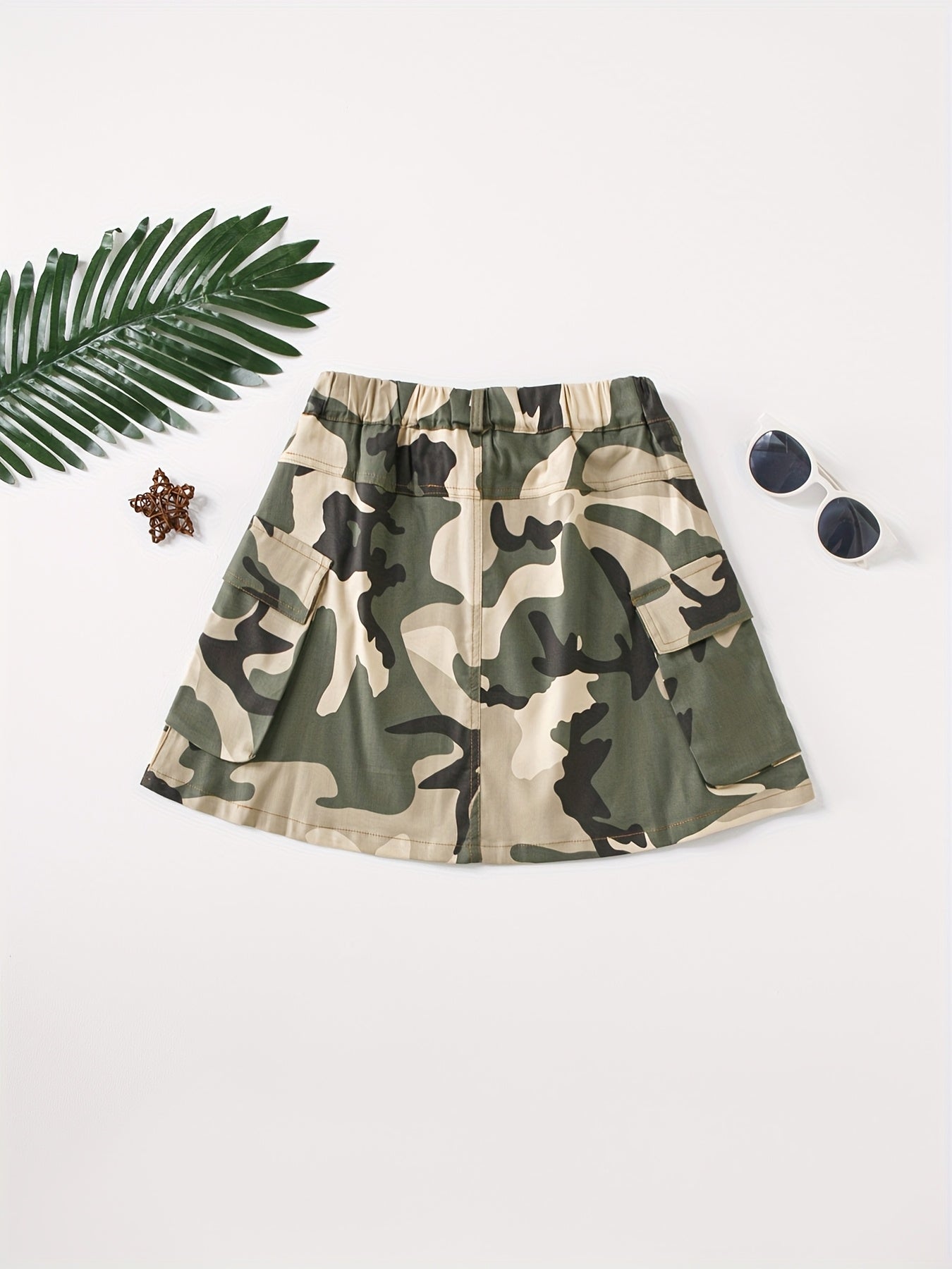 Women's Camo Denim Skirt with Cargo Pockets | Camouflage Jeans