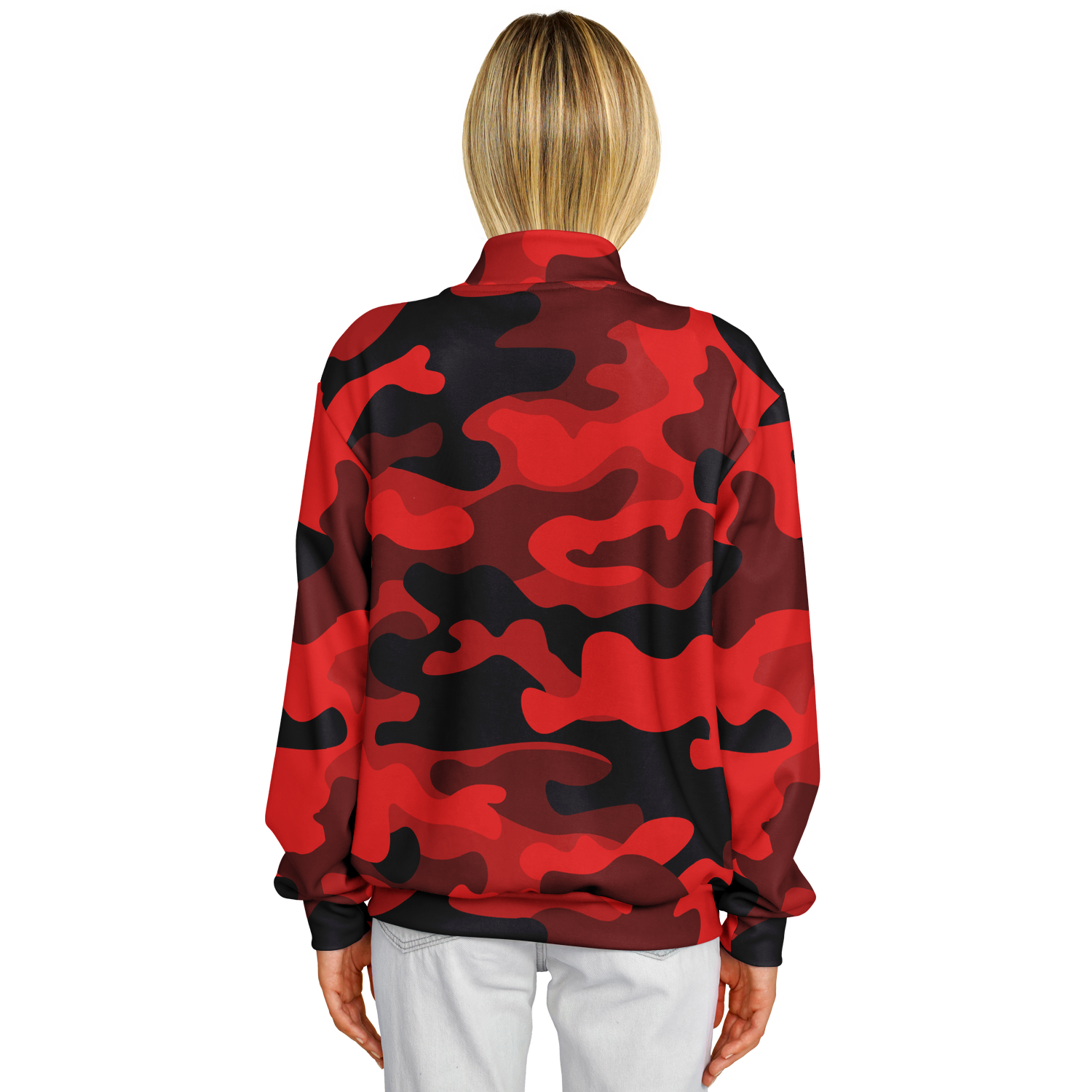 Red Camo Baseball Jacket | Unisex, Premium, Heavyweight Coat