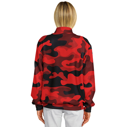 Red Camo Baseball Jacket | Unisex, Premium, Heavyweight Coat