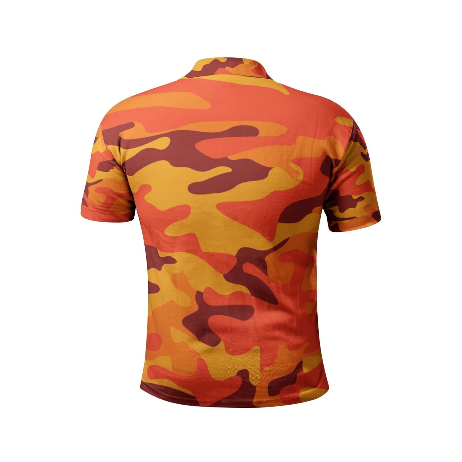 Camo Golf Shirt | Orange & Red Camouflage