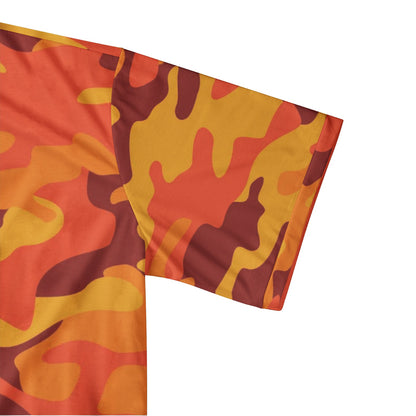 Camo Golf Shirt | Orange & Red Camouflage