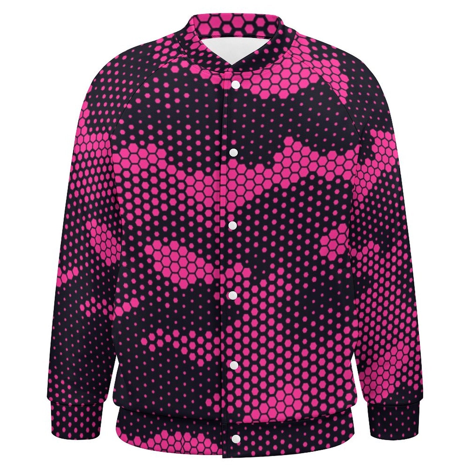 Men's Camo Jacket | Pink Digital Dotted Hexagonal