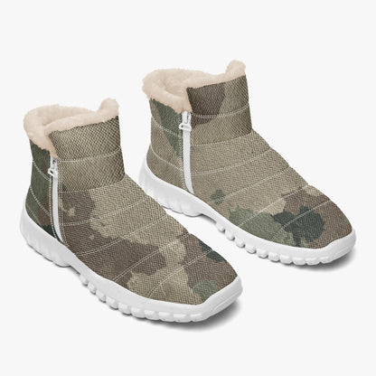 Camo Boots | Cotton-pad Fur Zipper Up | Dirty Brown