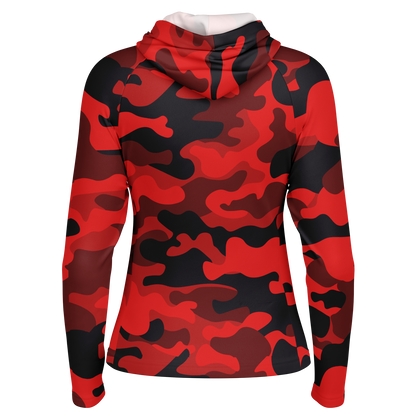 Long Sleeve Performance Shirt for Women | Red & Black Camo