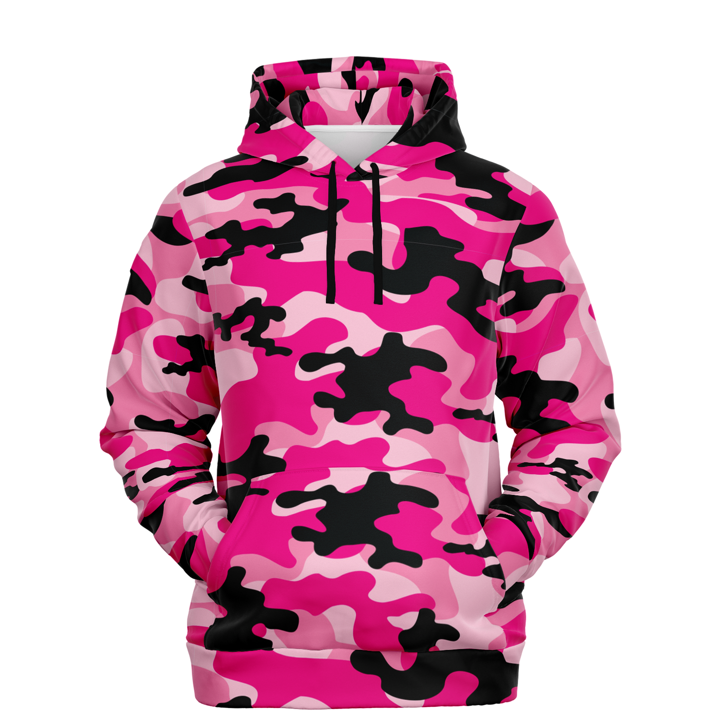 Pink Camo Hoodie | Candy, Black, & Cerise Mixed Camouflage