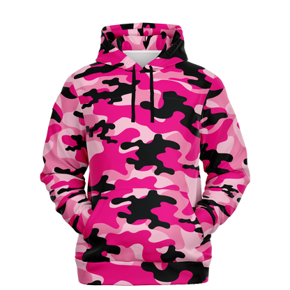 Pink Camo Hoodie | Candy, Black, & Cerise Mixed Camouflage