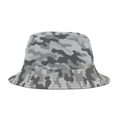 Camo Bucket Hat | Black & White Digital Camouflage