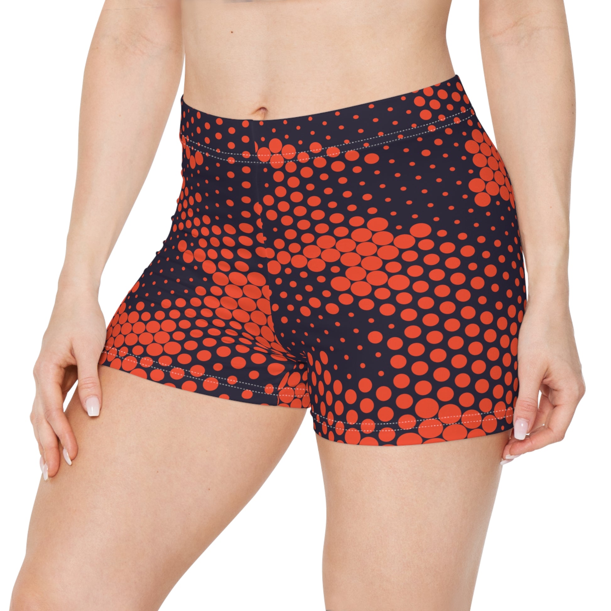 Women's Camo Shorts | Tight Fit | Orange & Blue Digital Camouflage