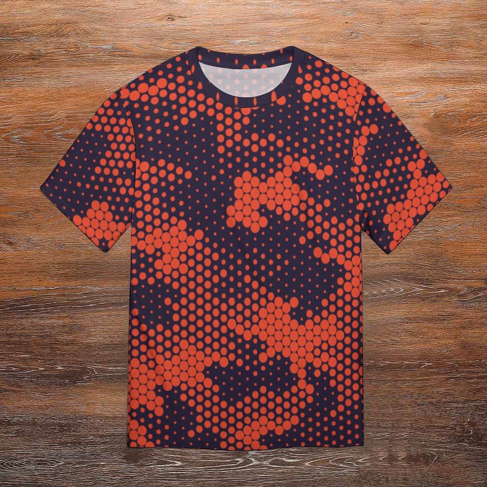 Camo Shirt | Orange & Blue Digital Camouflage T