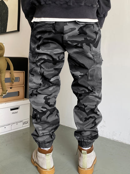 Streetwear Camo Cargo Pants with Multiple Pockets