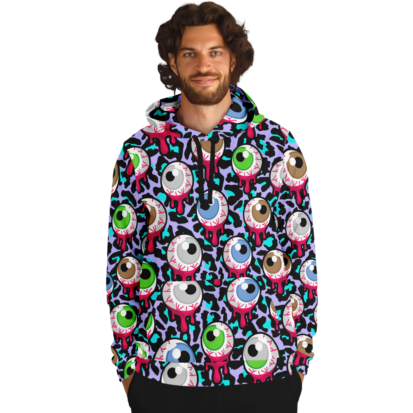 Zombie Hoodie | Bloody Alien Eyeballs, Creepy & Psychedelic