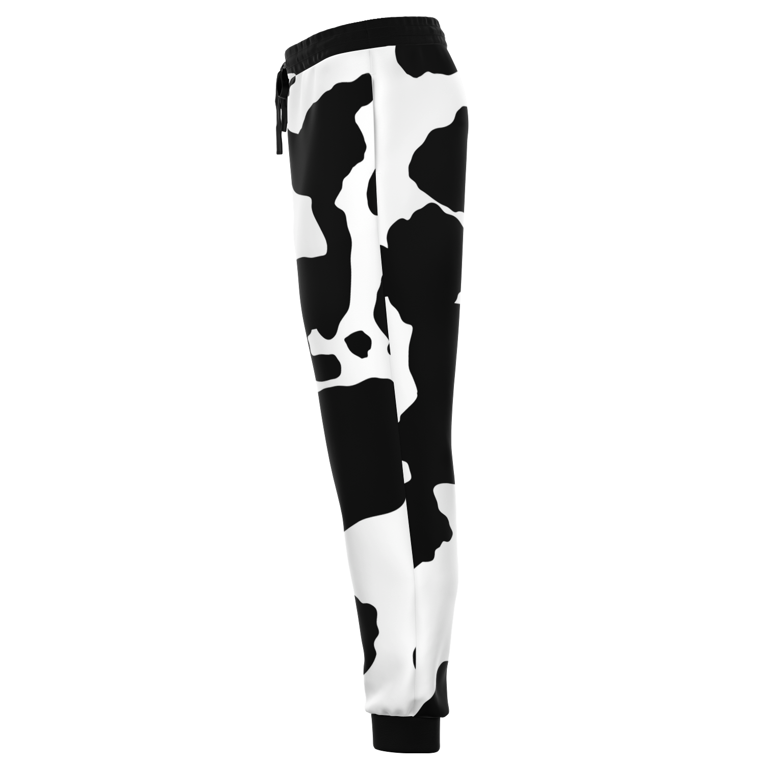 Camo Sweatpants | Unisex | Black & White Cow Camouflage