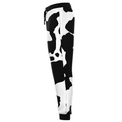 Camo Sweatpants | Unisex | Black & White Cow Camouflage